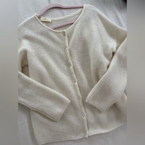 Sezane Gaspard Cardigan Ecru
